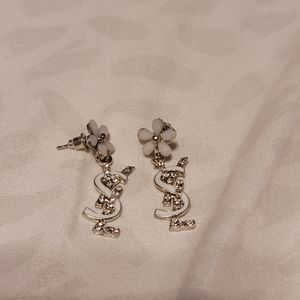 Silver stud earrings